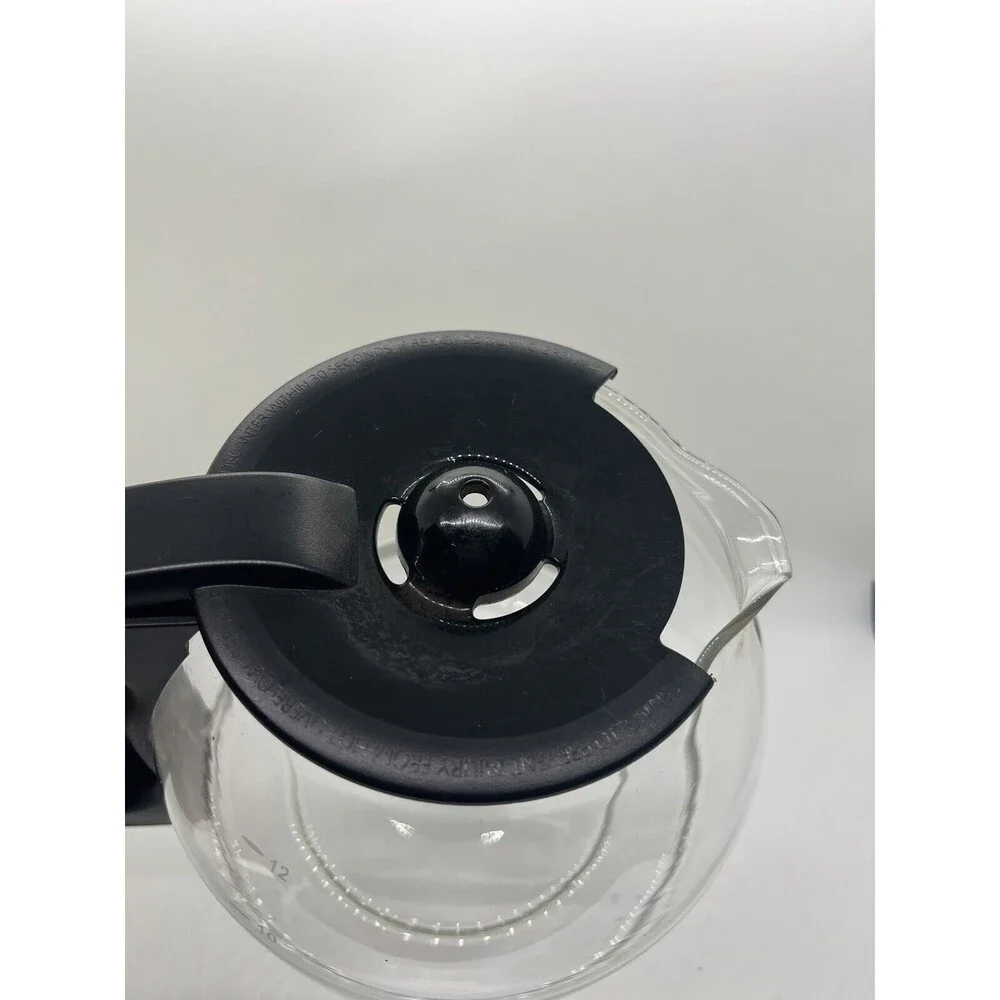 Mr. Coffee 12 Cup Replacement Decanter Carafe Clear Black